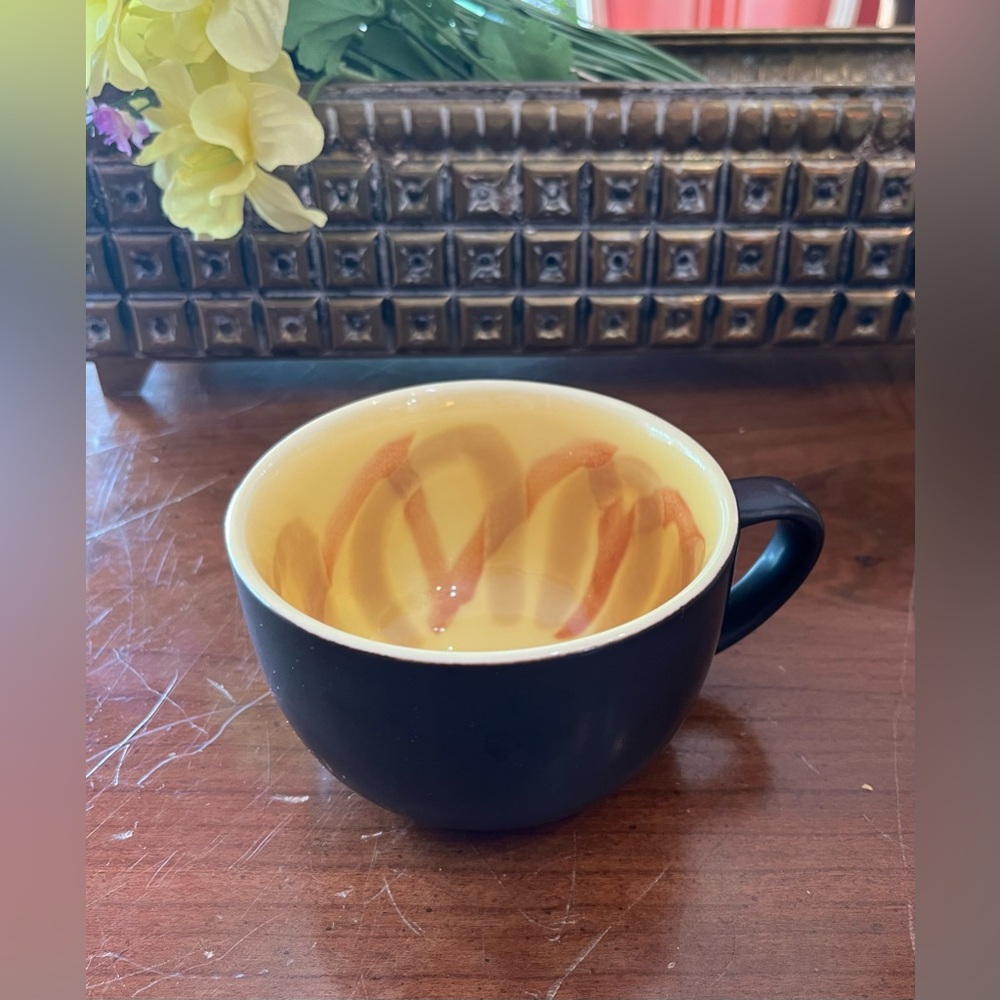 Starbucks 2012 China Matte Brown Yellow Sunflower Espresso Coffee Mug Cup 12oz